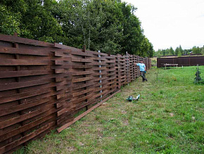 Забор плетенка из доски купить Москва